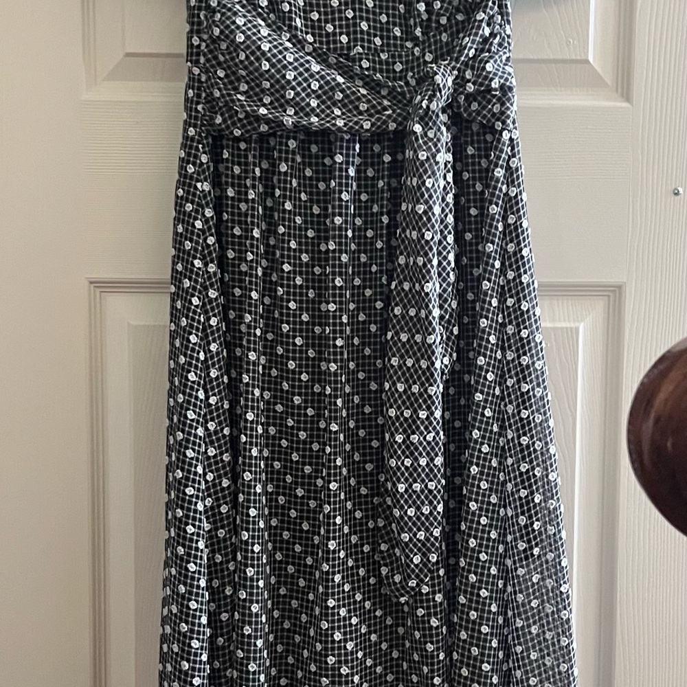 Calvin Klein- Dressy Black and White Checkered Dress